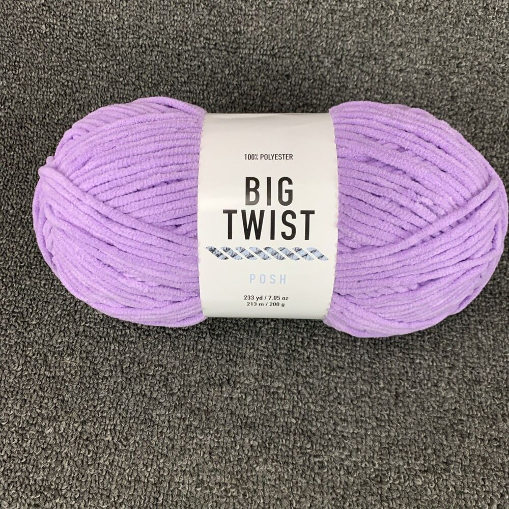 Big Twist Posh Ube Milk Tea Yarn Polyester Bulky Weight#5 7.05oz/223yds